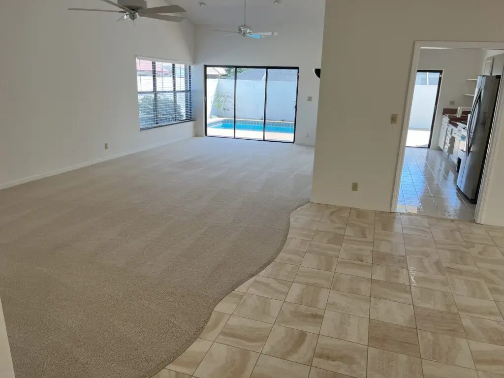 Vacant house carpet and tile cleaning in Margate
